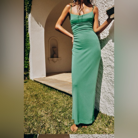 Draped Open Back Dress - Picture 2 of 10